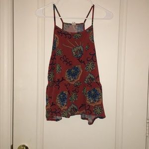 A spaghetti strap shirt.